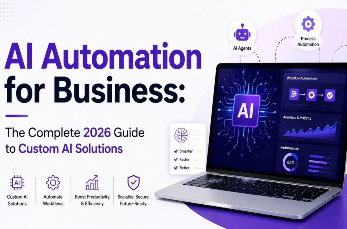 AI automation services helping businesses streamline workflows with custom AI solutions