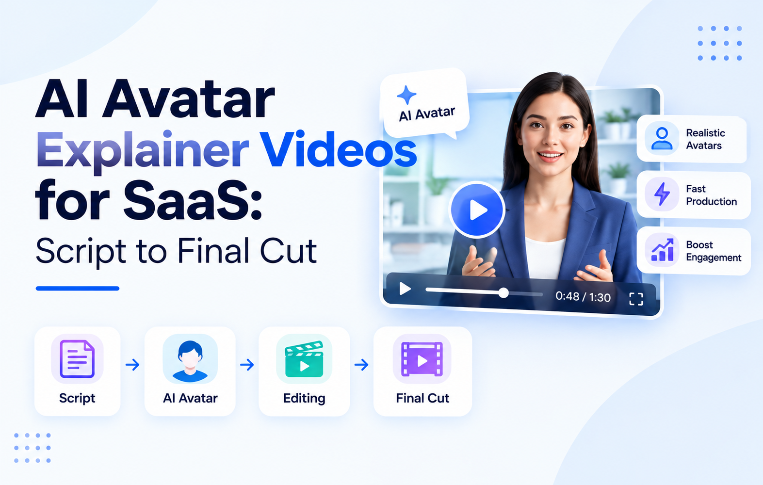 AI avatar SaaS video for software product marketing
