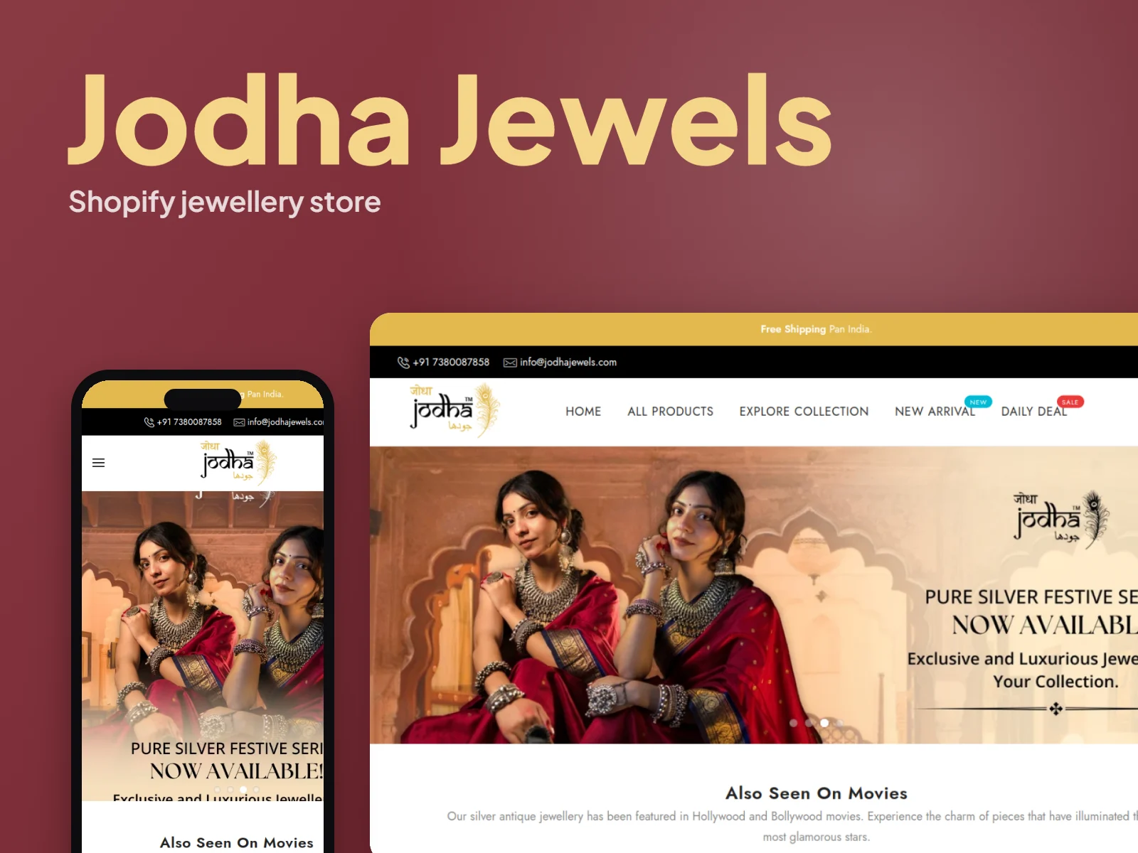 Jodha Jewels – Shopify jewellery store by Autviz