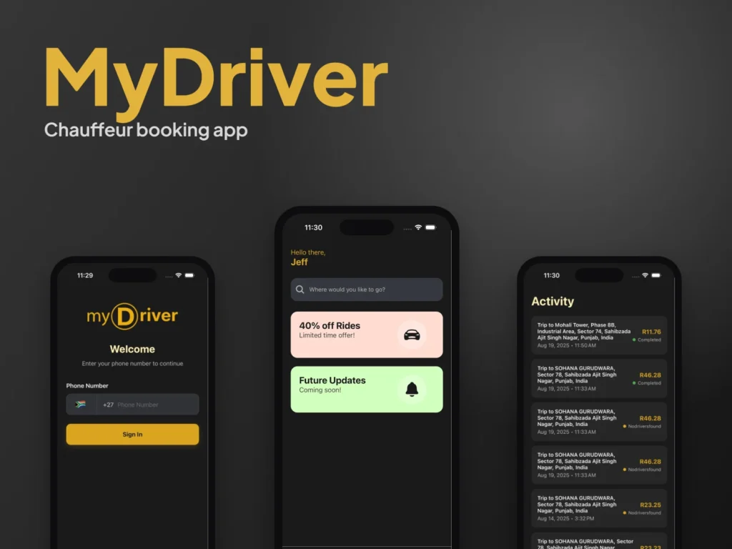 MyDriver – Chauffeur booking app by Autviz