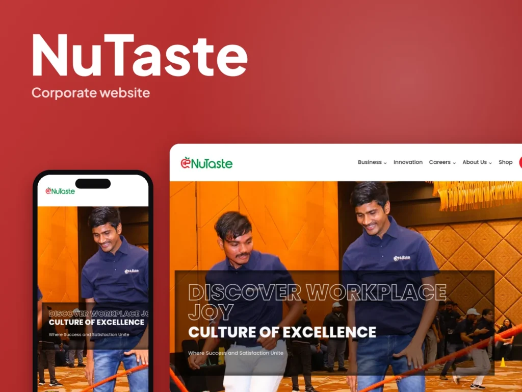 NuTaste – Corporate website by Autviz
